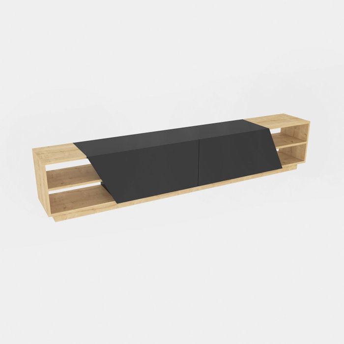 Hanah Home Rhodes Soporte de TV Roble y Antracita Hanah Home Rhodes Soporte de TV Roble y Antracita